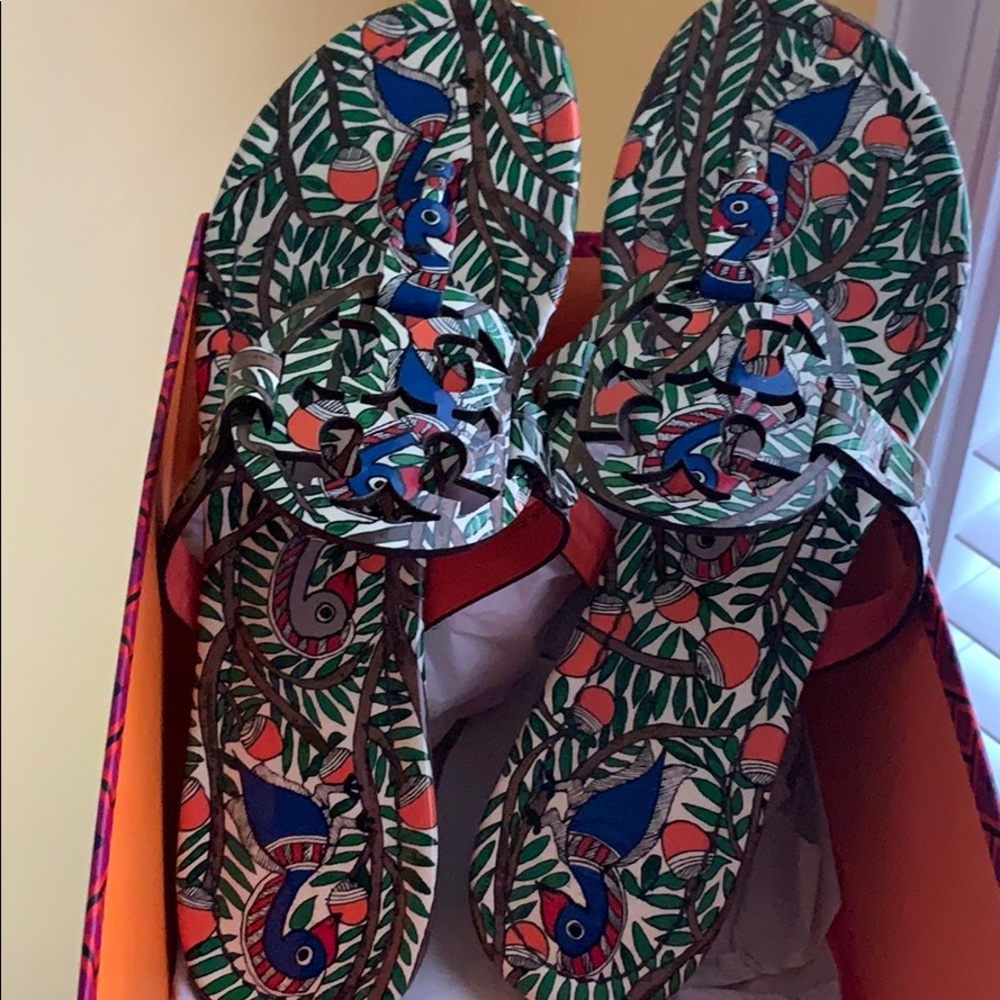 Tory Burch Multicolor Print Sandals